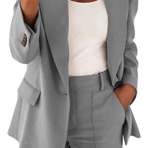 H&M gray work suit
